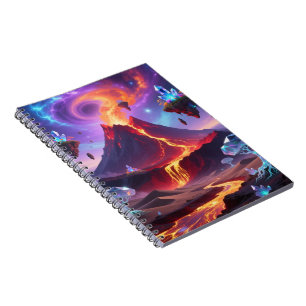 Fantasy Volcano World Photo Notebook
