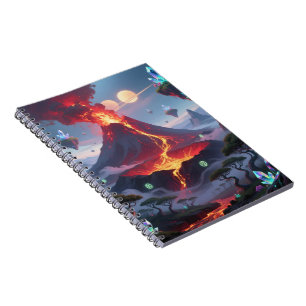 Fantasy Volcano World Photo Notebook