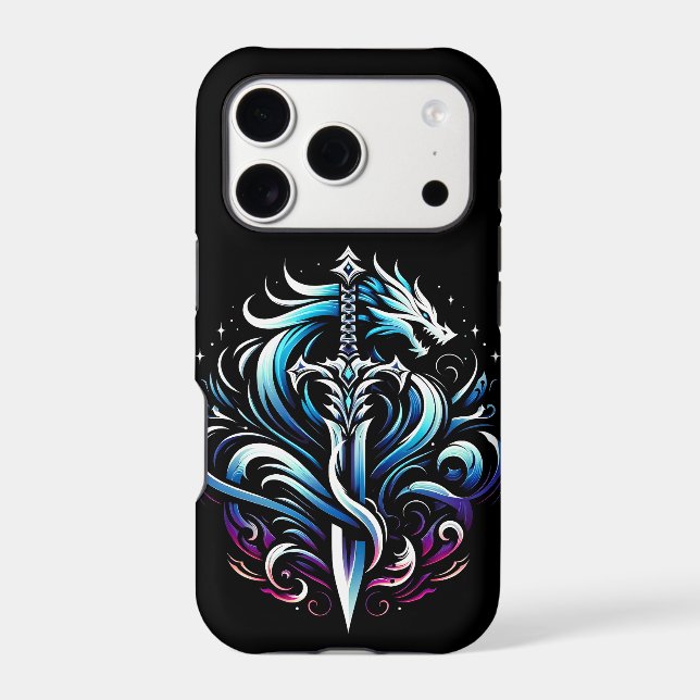 Fantasy Warrior Mystic Dragon Sword Flame (Back)
