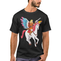 Fantasy Warrior on Unicorn T-Shirt