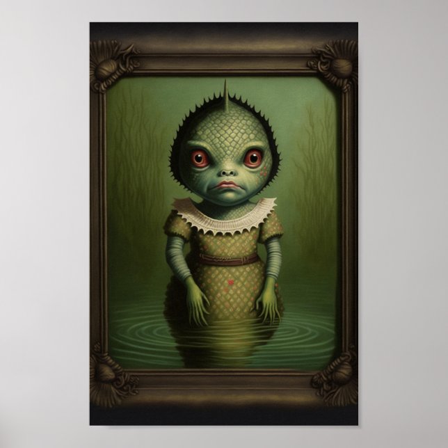 Fantasy Water Shape Lagoon Lady Creature Poster (Front)