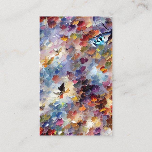 Fantasy Watercolor Background Business Card (Front)