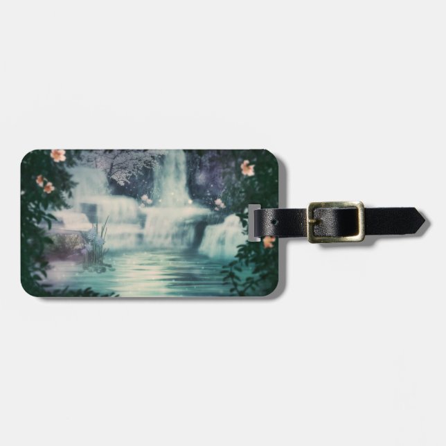 Fantasy Waterfall Cascade Luggage Tag (Front Horizontal)