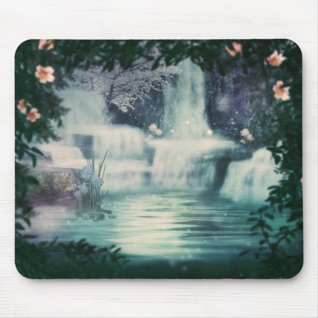 Fantasy Waterfall Cascade Mouse Mat (Front)