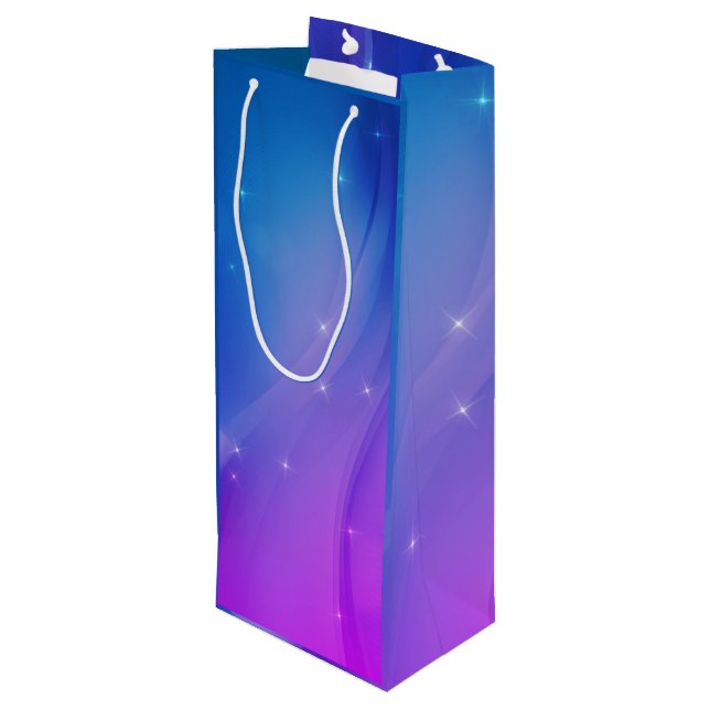 Fantasy Wave Wine Gift Bag (Back Angled)