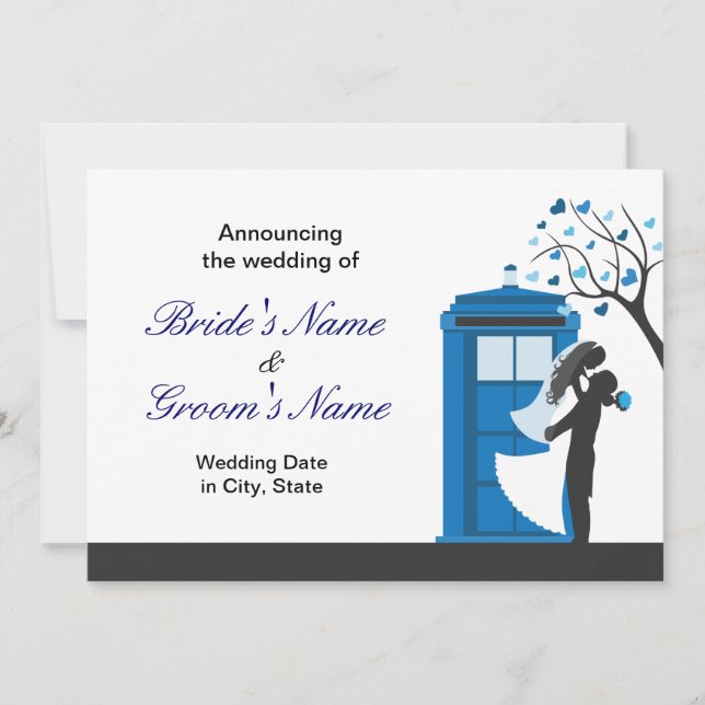 Fantasy Wedding Announcement/Invitation Announcement (Front)