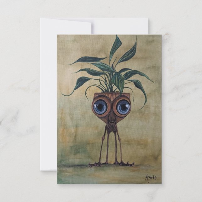 Fantasy Whimsical Surrealism Flat Thank You Card (Front)