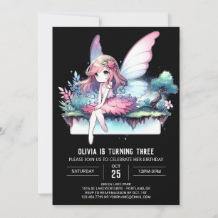 Fantasy Whimsy Fairy Birthday Invitation