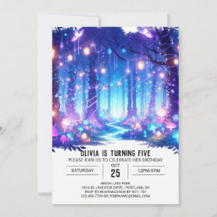 Fantasy Whimsy Woodland Digital Birthday Invitation