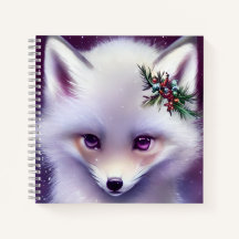 Fantasy White Baby Fox with Lavender Eyes