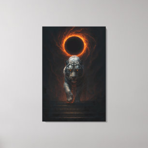 Fantasy White Tiger – Mystic Aura Series Canvas Print