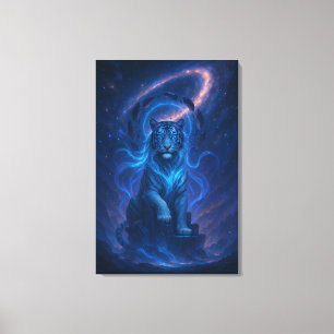 Fantasy White Tiger – Mystic Aura Series Canvas Print