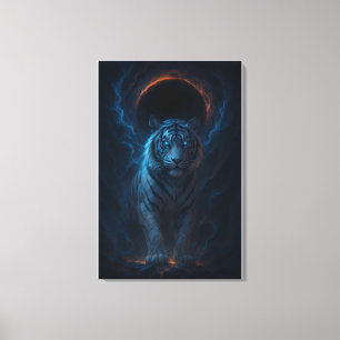 Fantasy White Tiger – Mystic Aura Series Canvas Print