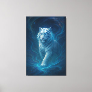 Fantasy White Tiger – Mystic Aura Series ManJian Canvas Print