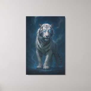 Fantasy White Tiger – Mystic Aura Series ManJian Canvas Print