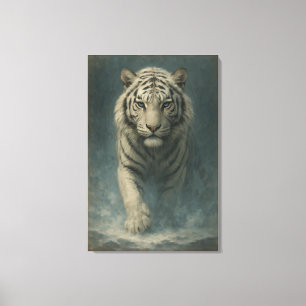 Fantasy White Tiger – Mystic Aura Series ManJian Canvas Print