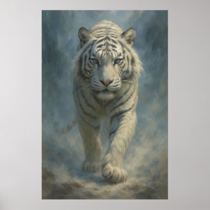 Fantasy White Tiger – Mystic Aura Series ManJian Poster