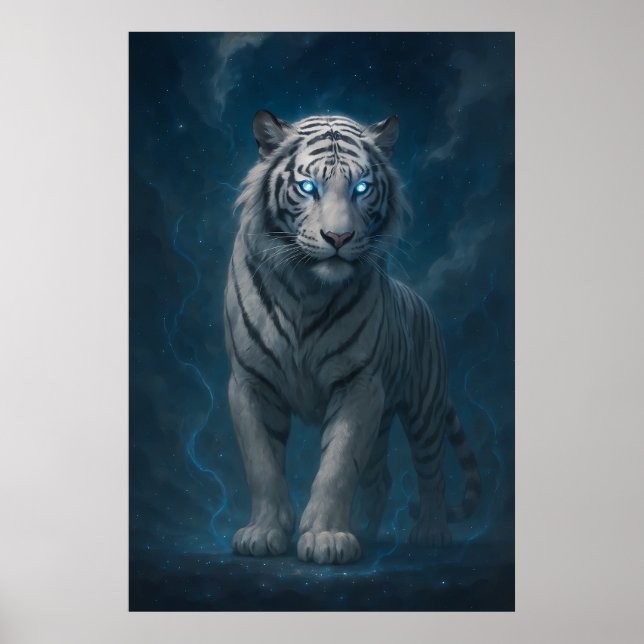Fantasy White Tiger – Mystic Aura Series | ManJian Poster (Front)