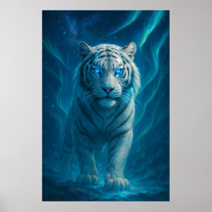 Fantasy White Tiger – Mystic Aura Series ManJian Poster