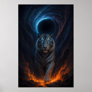 Fantasy White Tiger – Mystic Aura Series Poster