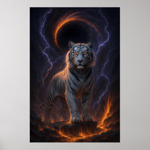 Fantasy White Tiger – Mystic Aura Series Poster