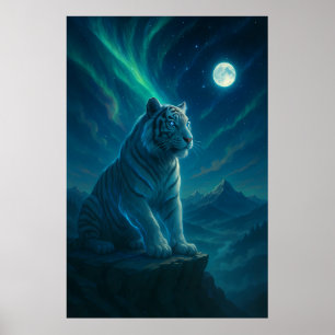 Fantasy White Tiger – Mystic Aura Series Poster