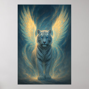 Fantasy White Tiger – Mystic Aura Series Poster