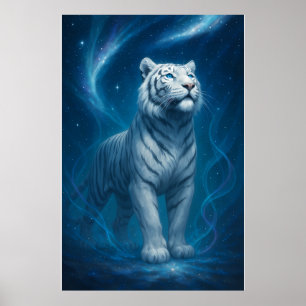 Fantasy White Tiger – Mystic Aura Series Poster