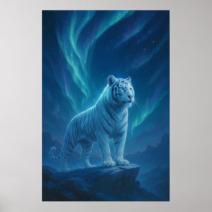 Fantasy White Tiger – Mystic Aura Series Poster