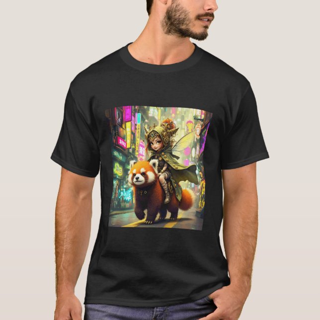 Fantasy Wild Panda Ride T-Shirt (Front)