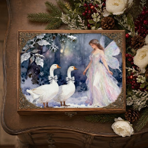 Fantasy Winter Fairy Goose Wonderland TMF26 Tissue Paper