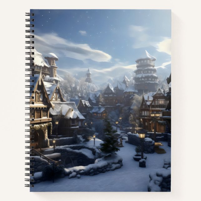 Fantasy Winter Town Notebook (Front)