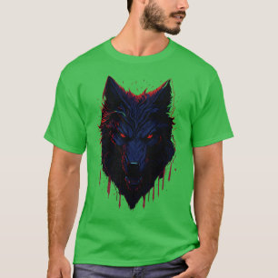 Fantasy Wolf Illustration 3D Vector Art in Pastel T-Shirt
