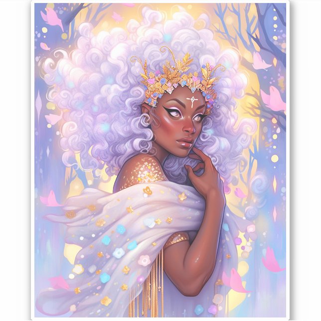 Fantasy Woman African American Art (Front)