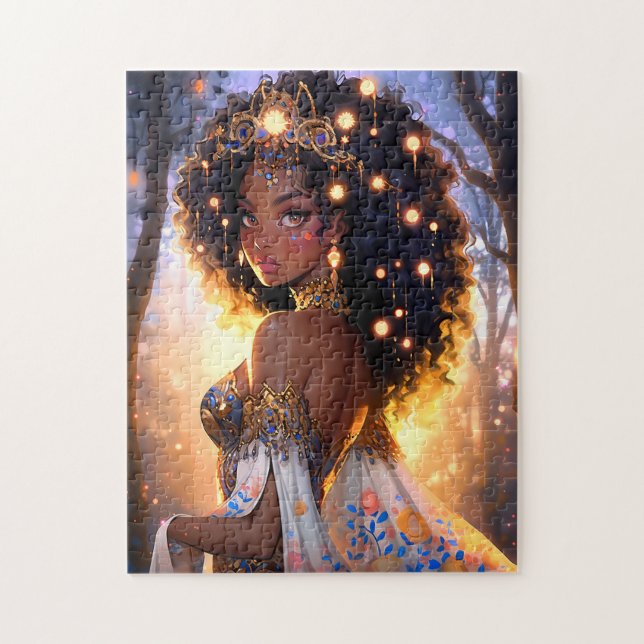 Fantasy Woman African American Art Jigsaw Puzzle (Vertical)