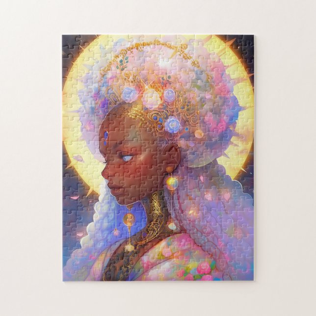 Fantasy Woman African American Art Jigsaw Puzzle (Vertical)
