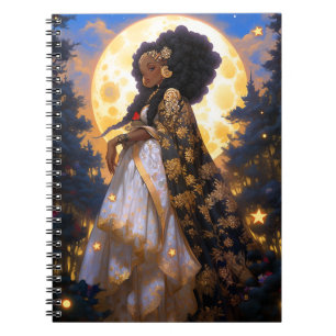 Fantasy Woman African American Art Notebook