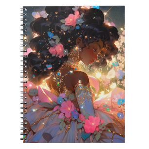 Fantasy Woman African American Art Notebook