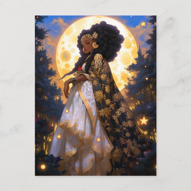 Fantasy Woman African American Art Postcard (Front)