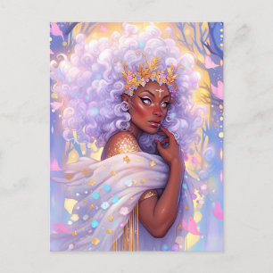 Fantasy Woman African American Art Postcard