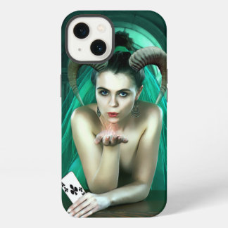 Fantasy Woman Playing Poker Case-Mate iPhone Case