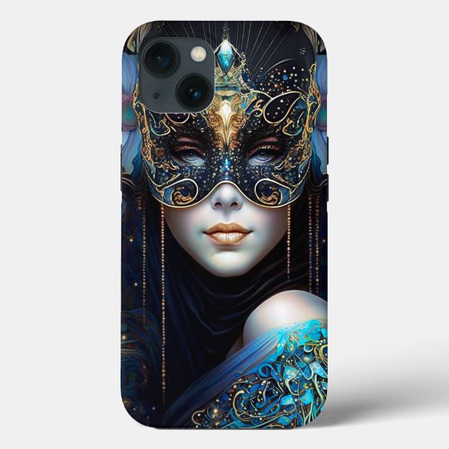 Fantasy Woman Wearing Mask Case-Mate iPhone Case (Back)