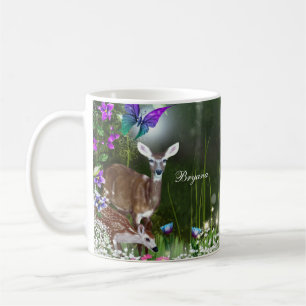 Fantasy woodland forest animals enchanted coffee mug