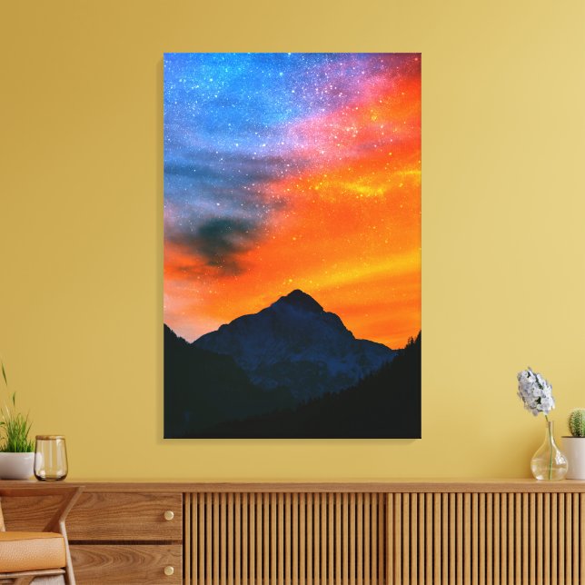 Fantasy world at mountains canvas print (Insitu(LivingRoom))