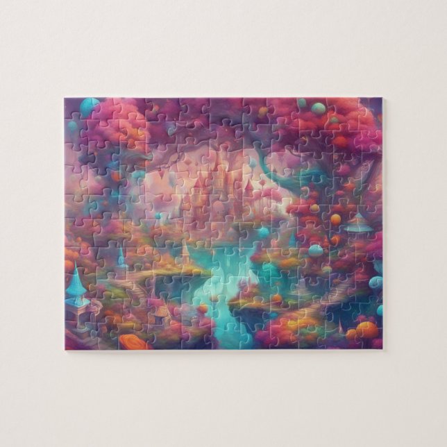 Fantasy World Colourful Magic Castle Jigsaw Puzzle (Horizontal)