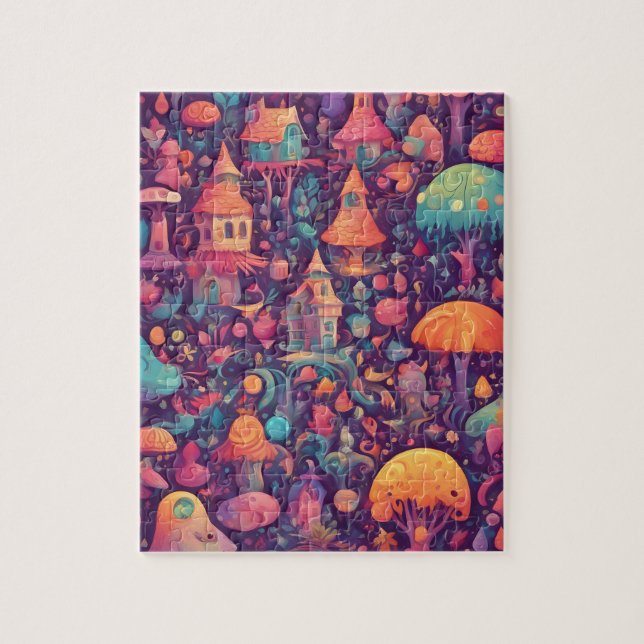Fantasy World Colourful Magic Kingdom Jigsaw Puzzle (Vertical)