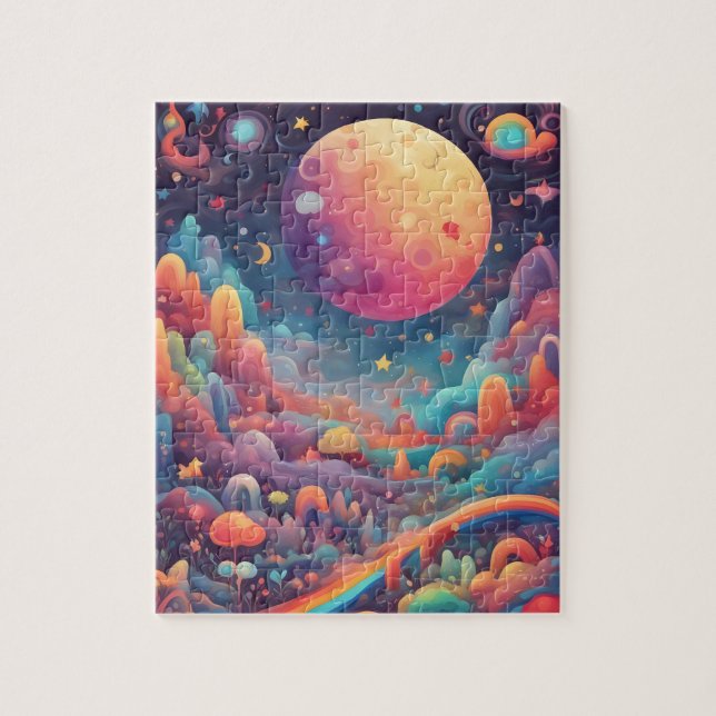 Fantasy World Colourful Magic Kingdom Jigsaw Puzzle (Vertical)