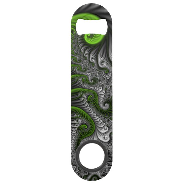 Fantasy World Green And Grey Abstract Fractal Art (Front)