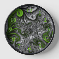 Fantasy World Green And Grey Abstract Fractal Art