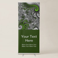 Fantasy World Green And Grey Abstract Fractal Text